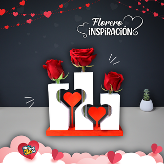 vazo ilham Aşk anne sevgililer gün güller Çiçekler mutlu 3d print model - Mito3D
