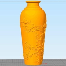 vase joy plum blossom art 3d print model - Mito3D