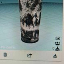 vase litho lamp 3d print model - Mito3D