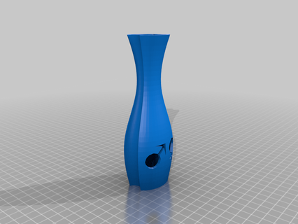 vaso masculino fêmea flor espiral torcido modo arte 3d print model - Mito3D