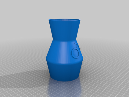 vaso masculino fêmea flor caneta suporte espiral torcido modo arte 3d print model - Mito3D