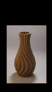 vase mk3d - m005 vases mode vasemode small geometric flower plant spiral low-poly twisted swirl modern organic bonsai planter cactus pot stl mkm3d make solu es 3d 3d print model - Mito3D