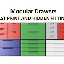 vase mode modular storage drawers - fast print cheap 3d print model - Mito3D