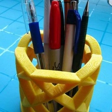 vaso escritório 5 caneta suporte 3d print model - Mito3D