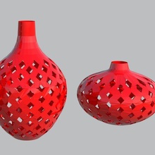vazo çift dekorasyon 3d print model - Mito3D