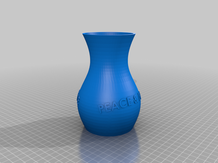 vase peace love flower spiral twisted vases mode art 3d print model - Mito3D