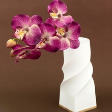 vase crayon titulaire soutien 3 set modèle torsion fleur décoration paramétrique conception 3d print model - Mito3D