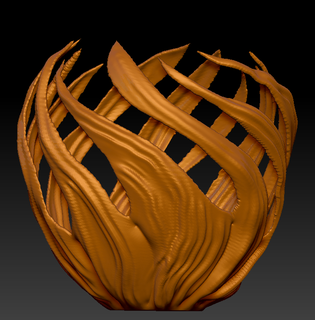 vase pot éclairage 3d print model - Mito3D