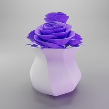 vazo saksı nonagon sanat pot kap bükülmüş poly düşük basit 3d print model - Mito3D