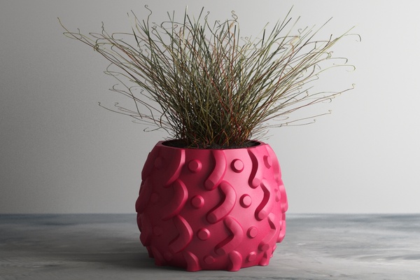 vase topf pflanzer 3d drucken 836 1 zuhause haus dekorativ nett pflanzgefäße 3d print model - Mito3D