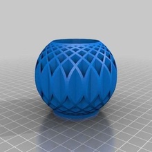 vaso radial tubos tigela openscad esfera esculturas 3d print model - Mito3D
