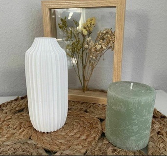 vase rippeld slim design modern 2023 3d printing decoration candle plants furniture bathroom holder garden living room models art planter lamp table plant home 3d print model - Mito3D