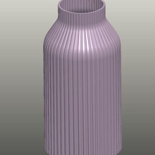 vase rippled 100 height 200 ripple modern art style planter 3d print model - Mito3D