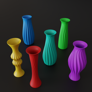 vaso set 1 casa decoração flores conjunto stl presente 3d print model - Mito3D
