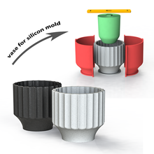 vase silicone moule planteur pot fleur 3dprint silicium béton 3d print model - Mito3D