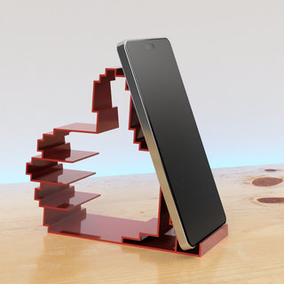 Vase Daumen Telefon Halter Unterstützung Gadget Modus frei pixelig Box iPhone Apfel Samsung Spielzeug Geschenk Stil Minecraft blockig 3d print model - Mito3D