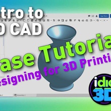 vase tutorial intro cad 3d printing tool onshape model idig3d design modeling 3d print model - Mito3D