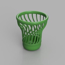 vazo burgu ev twirl bükülmüş pot dekorasyon 3d print model - Mito3D
