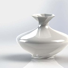 vase twisted 03 home decor 3d print model - Mito3D