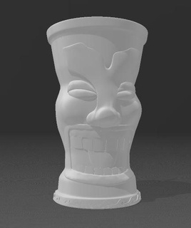 vaso genere totem polinesiano tazza bicchiere pentola arte collezione 3d print model - Mito3D