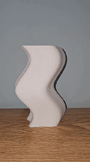 Vase ungeformt gebogen Zuhause Haus Pflanzer Blume Dekor Dekoration modern 3d print model - Mito3D