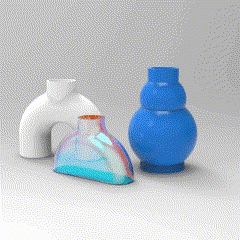 vase vases fleur pot mini cercles balles modèle objet Nouveau 3d print model - Mito3D