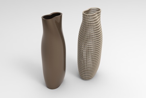 vaso voronoi 54 scultura decorazione arredamento interni casalinghi pentola decorativo porcellana arte statua design ciotola moderno pianta parete mobilia statuett 3d print model - Mito3D