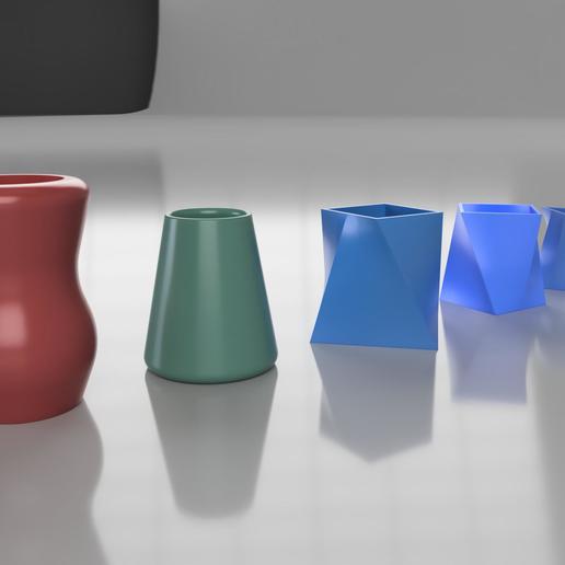Vasen-Sammlung 1 Kunst pot Blume pack Sammlung Vasen vase 3D print model - Mito3D