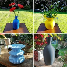 4 vasos ento eva zarb evalisse a casa decoração geométricas flor flowervase impressão 3dprinting printing3d 3ddesign tecnologia 3d print model - Mito3D