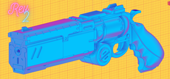 vash's pistol trigun stampede vash gun anime firearm prop toy army art cosplay costume 3d print model - Mito3D