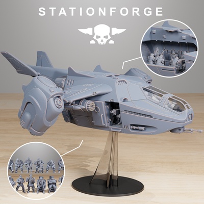 lavandini dropship battaglia fantasia mini sci fi nave spazio navicella spaziale wargaming miniature scifi tavolo gioco guerra corazzata libertà combattenti democrazia truppe helldivers helldivers2 3d print model - Mito3D