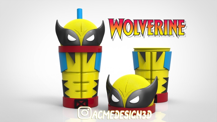 vaso wolverine home deadpool marvel 3d print model - Mito3D