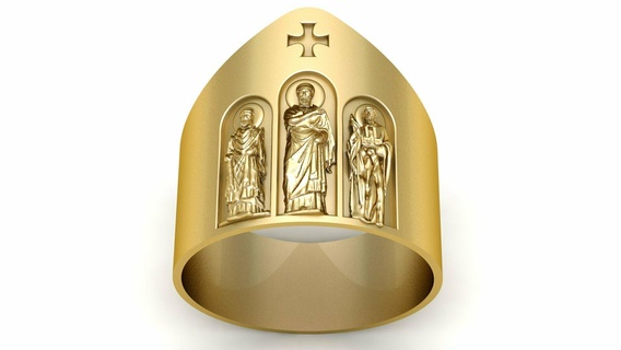 Vaticano Consejo ii anillo firmado Enrique manfrini 3d imprimible modelo 3d print model - Mito3D