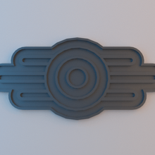 vault-tec logotipo juego props la bóveda fallout 3d print model - Mito3D