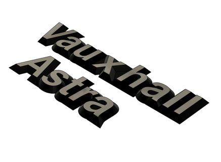 Vauxhall astra opel distintivo logo 3d print model - Mito3D