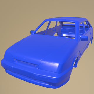 vaz lada samara 2114 hatchback 1997 printable car body slot 1-10 separate parts scalextric tamiya rc miniz crawler kyosho axial traxxas 3d print model - Mito3D