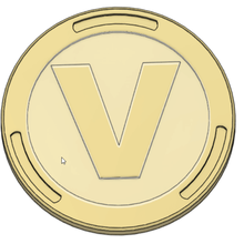 vbuck euro fortnite coin game 3d print model - Mito3D