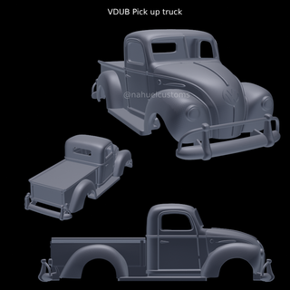 vdub wählen LKW Spiel Slot rc Modell Kit Benutzerdefiniert Druckguss kustom Fantasie Wagen 3d print model - Mito3D