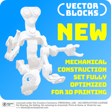 vectorblocks mechanischen Aufbau festgelegt Spiel universal system - Spielzeug set Bau mechanisch ist 3d print model - Mito3D