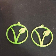 vegan hoops - veganism fashion earrings necklace jewellery costume trend twigs crueltyfree plantbased 3d print model - Mito3D
