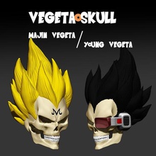 vegeta skull set dragon ball z art majin young 3d print model - Mito3D