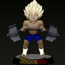 vegeta treinado jogos Goku Dragão bola dbz ventilador arte pesos broly 3d print model - Mito3D