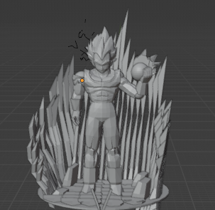 vegeta ultra ego stl Dragão bola super herói Principe Sayajin transformação 3d print model - Mito3D