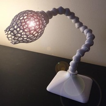 bitkisel lamba polymakerchallenge ev sanat led ışık voronoi organik çiçek bitki modüler 3d print model - Mito3D