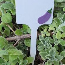 verdure segni - melanzane casa la melanzana di i tag piastra giardino le pla ecofriendly giardinaggio 3d print model - Mito3D