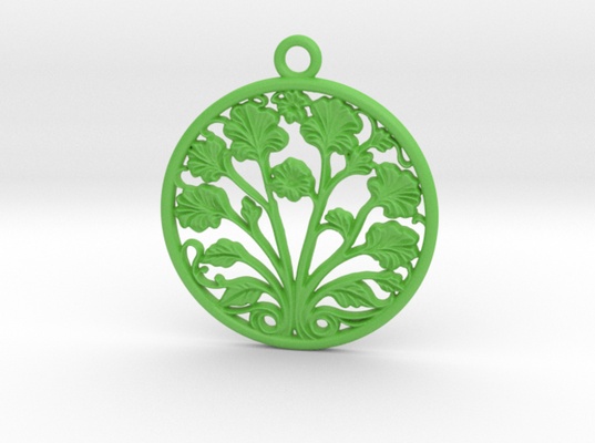 vegetal colgante pendiente joyería joya 3d print model - Mito3D