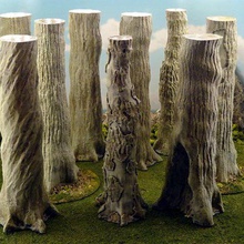 vegetation giant tree trunks game toy accessories woods warhammer fantasy wargaming terrain miniature 28mm miniatures forrest 3d print model - Mito3D