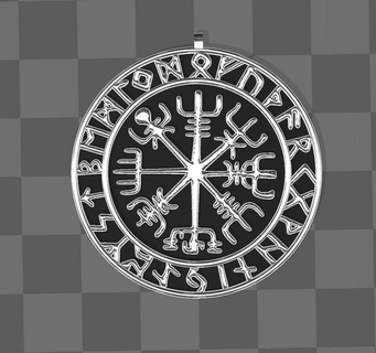 Vegvisir viking pusula Kelt rune kolye mücevher 3d print model - Mito3D