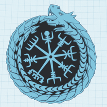 vegvisir viking talisman Modell 2 Kunst Dekor Wand-Dekor Kompass Navigationshilfe symbol chance - Schutz 3d print model - Mito3D