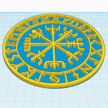 vegvisir viking talisman Kunst Kompass Navigationshilfe symbol chance - Schutz 3d print model - Mito3D